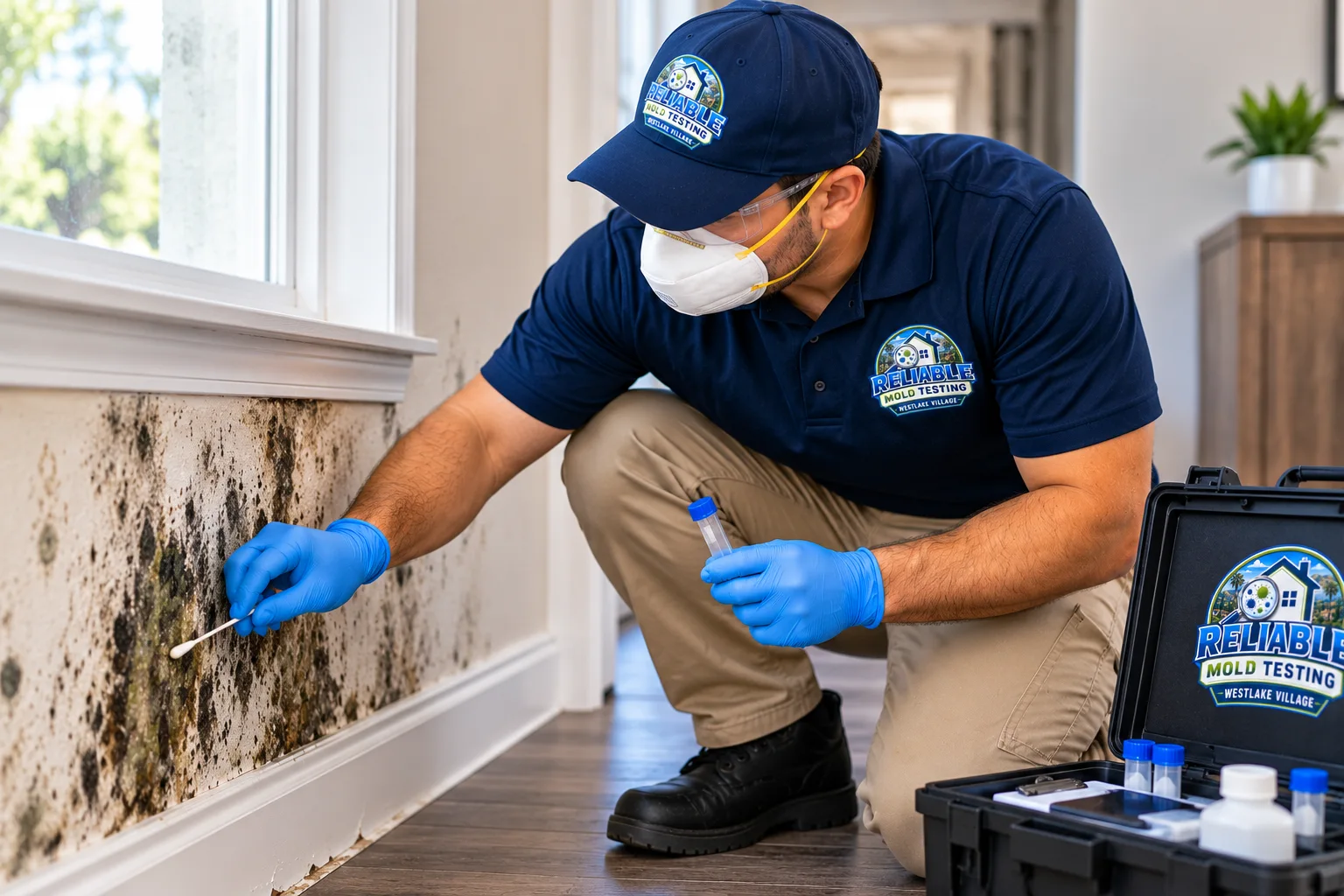 Mold testing technician